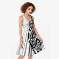 Hawaii and Japanese Culture Personalised Midi Dress With Polynesian Tribal Tattoo Style - Polynesian Pride