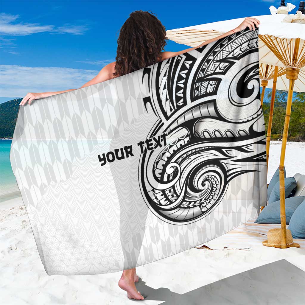 Hawaii and Japanese Culture Personalised Sarong With Polynesian Tribal Tattoo Style