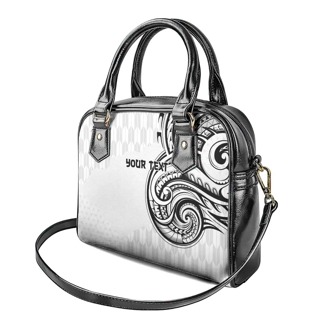 Hawaii and Japanese Culture Personalised Shoulder Handbag With Polynesian Tribal Tattoo Style