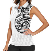 Hawaii and Japanese Culture Personalised Women Sleeveless Polo Shirt With Polynesian Tribal Tattoo Style LT9 - Polynesian Pride