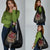 Hawaii and Japanese Oni Mask Personalised Grocery Bag Kakau Pattern Dark Art Style