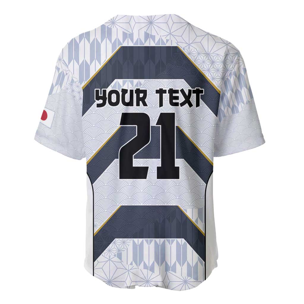 Japan Pacific Rugby 2022-23 Custom Baseball Jersey Black Sakura Japanese Wave Pattern