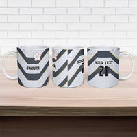 Japan Pacific Rugby 2022-23 Custom Ceramic Mug Black Sakura Japanese Wave Pattern - Polynesian Pride