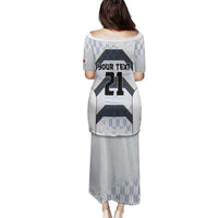 Japan Pacific Rugby 2022-23 Custom Family Matching Puletasi and Hawaiian Shirt Black Sakura Japanese Wave Pattern