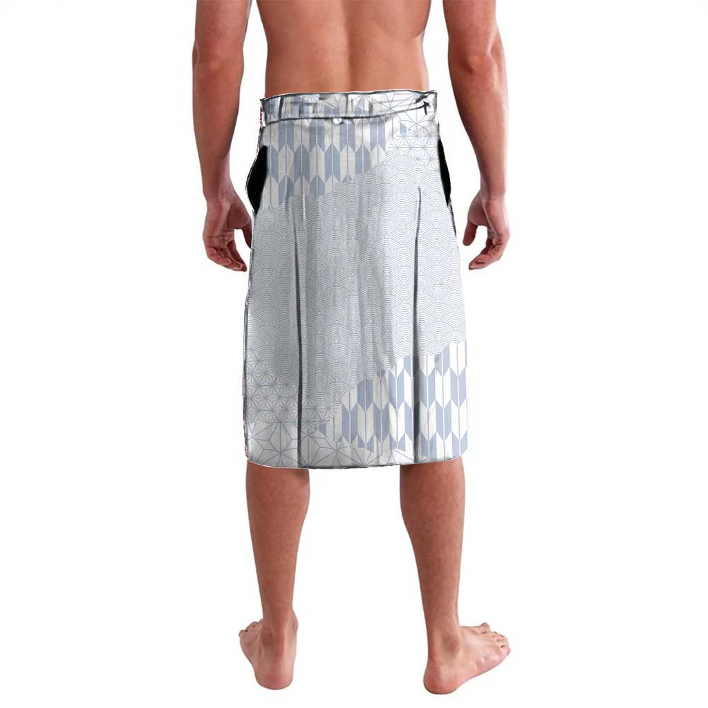 Japan Pacific Rugby 2022-23 Custom Lavalava Black Sakura Japanese Wave Pattern
