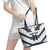 Japan Pacific Rugby 2022-23 Custom Leather Tote Bag Black Sakura Japanese Wave Pattern