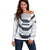 Japan Pacific Rugby 2022-23 Custom Off Shoulder Sweater Black Sakura Japanese Wave Pattern