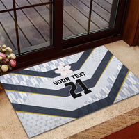 Japan Pacific Rugby 2022-23 Custom Rubber Doormat Black Sakura Japanese Wave Pattern