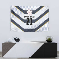 Japan Pacific Rugby 2022-23 Custom Tapestry Black Sakura Japanese Wave Pattern