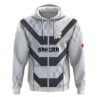 Japan Pacific Rugby 2022-23 Custom Zip Hoodie Black Sakura Japanese Wave Pattern