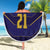 Japan Pacific Rugby 2022-23 Custom Beach Blanket Blue Sakura Japanese Wave Pattern