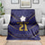 Japan Pacific Rugby 2022-23 Custom Blanket Blue Sakura Japanese Wave Pattern