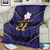 Japan Pacific Rugby 2022-23 Custom Blanket Blue Sakura Japanese Wave Pattern