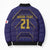 Japan Pacific Rugby 2022-23 Custom Bomber Puffer Jacket Blue Sakura Japanese Wave Pattern - Polynesian Pride