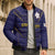 Japan Pacific Rugby 2022-23 Custom Bomber Puffer Jacket Blue Sakura Japanese Wave Pattern - Polynesian Pride