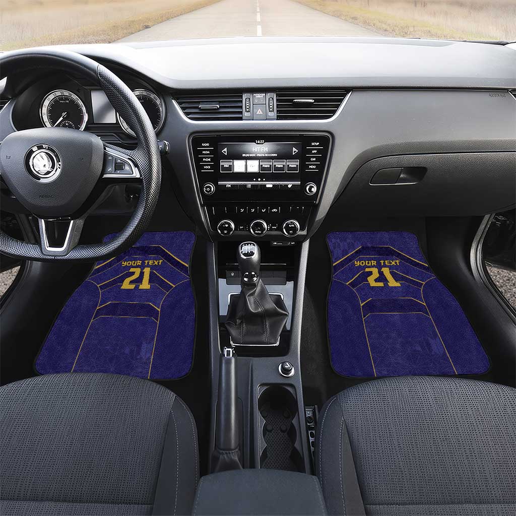 Japan Pacific Rugby 2022-23 Custom Car Mats Blue Sakura Japanese Wave Pattern
