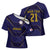 Japan Pacific Rugby 2022-23 Custom Cross Shoulder Shirt Blue Sakura Japanese Wave Pattern - Polynesian Pride