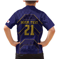 Japan Pacific Rugby 2022-23 Custom Family Matching Mermaid Dress and Hawaiian Shirt Blue Sakura Japanese Wave Pattern