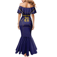Japan Pacific Rugby 2022-23 Custom Family Matching Mermaid Dress and Hawaiian Shirt Blue Sakura Japanese Wave Pattern