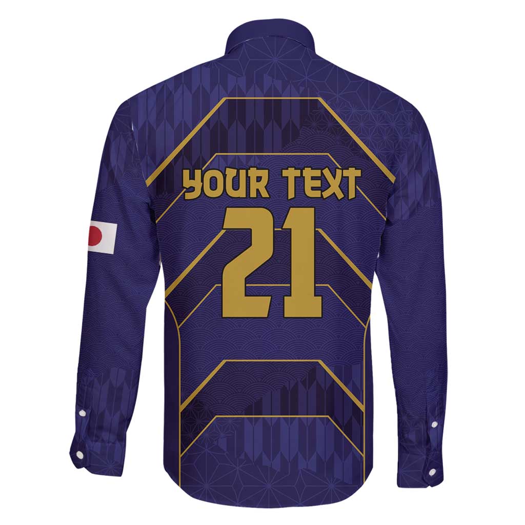 Japan Pacific Rugby 2022-23 Custom Family Matching Puletasi and Hawaiian Shirt Blue Sakura Japanese Wave Pattern