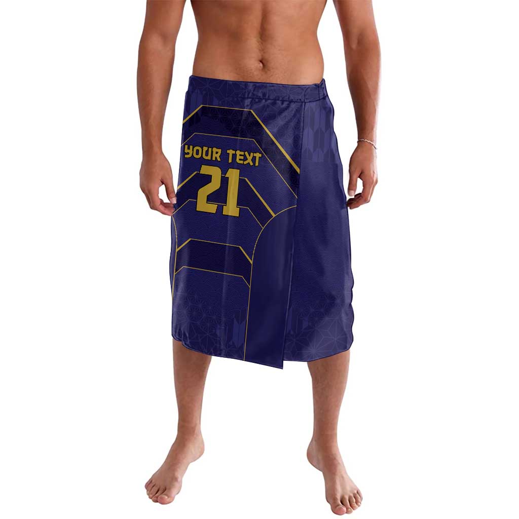 Japan Pacific Rugby 2022-23 Custom Lavalava Blue Sakura Japanese Wave Pattern
