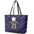 Japan Pacific Rugby 2022-23 Custom Leather Tote Bag Blue Sakura Japanese Wave Pattern