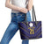 Japan Pacific Rugby 2022-23 Custom Leather Tote Bag Blue Sakura Japanese Wave Pattern