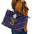 Japan Pacific Rugby 2022-23 Custom Leather Tote Bag Blue Sakura Japanese Wave Pattern