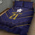 Japan Pacific Rugby 2022-23 Custom Quilt Bed Set Blue Sakura Japanese Wave Pattern