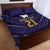 Japan Pacific Rugby 2022-23 Custom Quilt Bed Set Blue Sakura Japanese Wave Pattern
