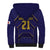 Japan Pacific Rugby 2022-23 Custom Sherpa Hoodie Blue Sakura Japanese Wave Pattern