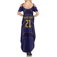 Japan Pacific Rugby 2022-23 Custom Summer Maxi Dress Blue Sakura Japanese Wave Pattern