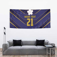 Japan Pacific Rugby 2022-23 Custom Tapestry Blue Sakura Japanese Wave Pattern