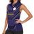 Japan Pacific Rugby 2022-23 Custom Women Sleeveless Polo Shirt Blue Sakura Japanese Wave Pattern