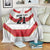 Japan Pacific Rugby 2022-23 Custom Blanket Red Sakura Japanese Wave Pattern