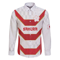 Japan Pacific Rugby 2022-23 Custom Family Matching Long Sleeve Bodycon Dress and Hawaiian Shirt Red Sakura Japanese Wave Pattern