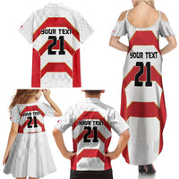 Japan Pacific Rugby 2022-23 Custom Family Matching Summer Maxi Dress and Hawaiian Shirt Red Sakura Japanese Wave Pattern