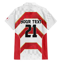 Japan Pacific Rugby 2022-23 Custom Family Matching Tank Maxi Dress and Hawaiian Shirt Red Sakura Japanese Wave Pattern
