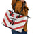 Japan Pacific Rugby 2022-23 Custom Leather Tote Bag Red Sakura Japanese Wave Pattern