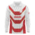 Japan Pacific Rugby 2022-23 Custom Long Sleeve Polo Shirt Red Sakura Japanese Wave Pattern