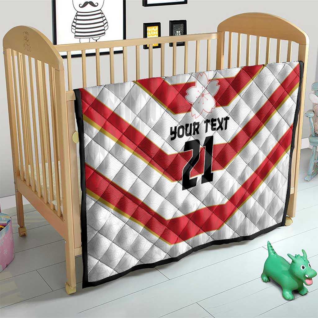 Japan Pacific Rugby 2022-23 Custom Quilt Red Sakura Japanese Wave Pattern
