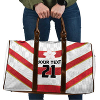 Japan Pacific Rugby 2022-23 Custom Travel Bag Red Sakura Japanese Wave Pattern - Polynesian Pride