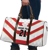 Japan Pacific Rugby 2022-23 Custom Travel Bag Red Sakura Japanese Wave Pattern - Polynesian Pride