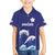 Japan Pacific Rugby Custom Family Matching Off Shoulder Maxi Dress and Hawaiian Shirt Go Sakura Japanese Wave Pattern