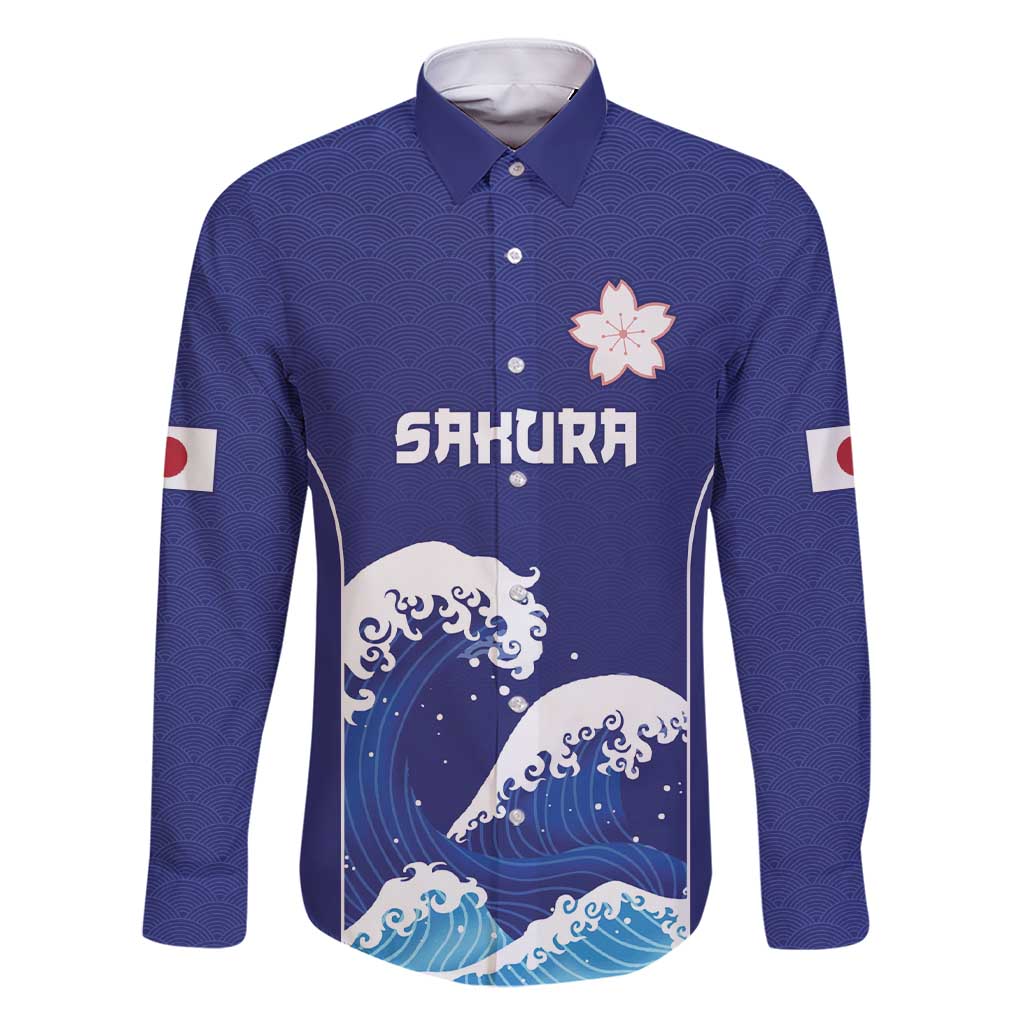 Japan Pacific Rugby Custom Family Matching Short Sleeve Bodycon Dress and Hawaiian Shirt Go Sakura Japanese Wave Pattern