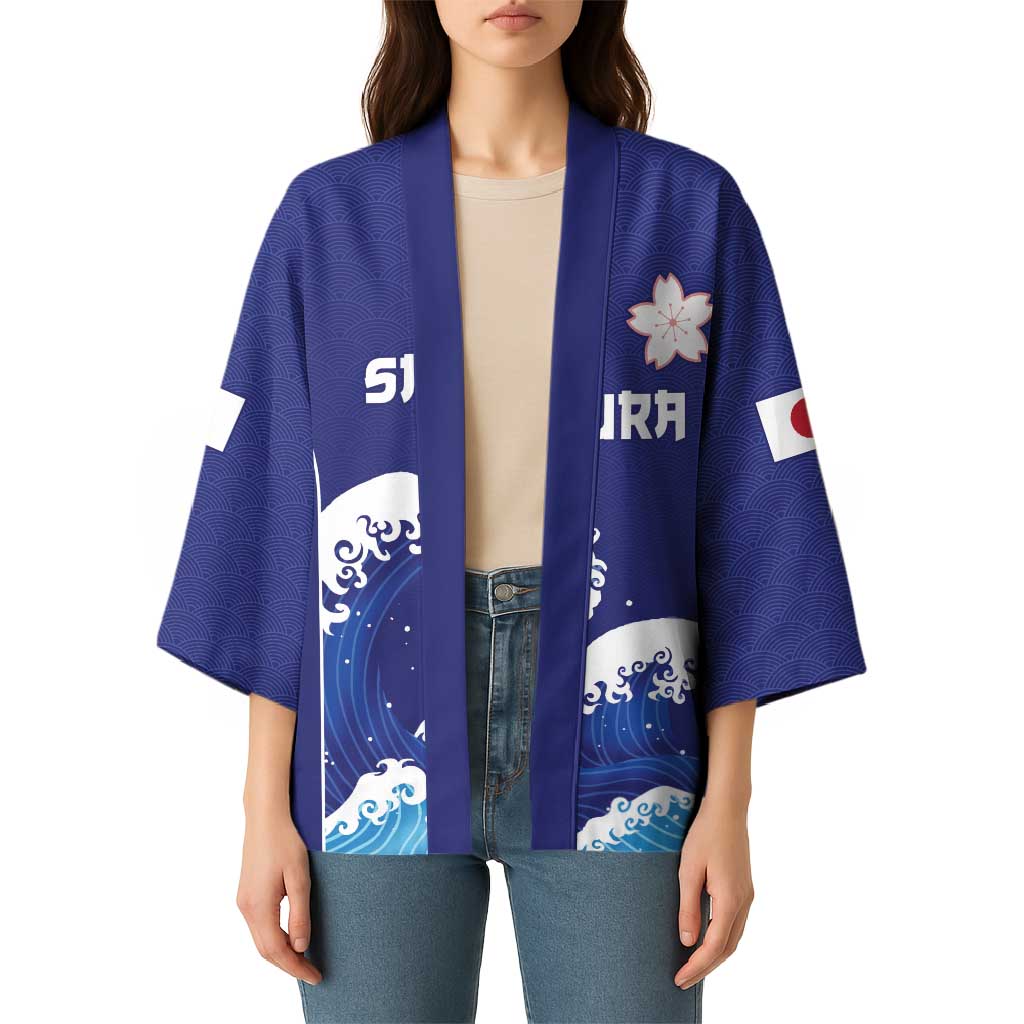 Japan Pacific Rugby Custom Kimono Go Sakura Japanese Wave Pattern - Polynesian Pride