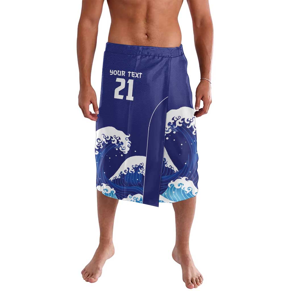 Japan Pacific Rugby Custom Lavalava Go Sakura Japanese Wave Pattern