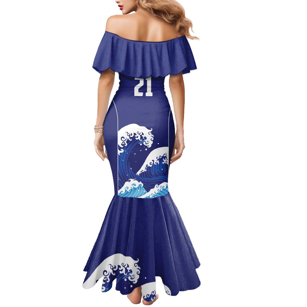 Japan Pacific Rugby Custom Mermaid Dress Go Sakura Japanese Wave Pattern LT9 - Polynesian Pride