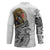 Japanese Samurai Warrior Hockey Jersey White Polynesian Tattoo Style - Polynesian Pride