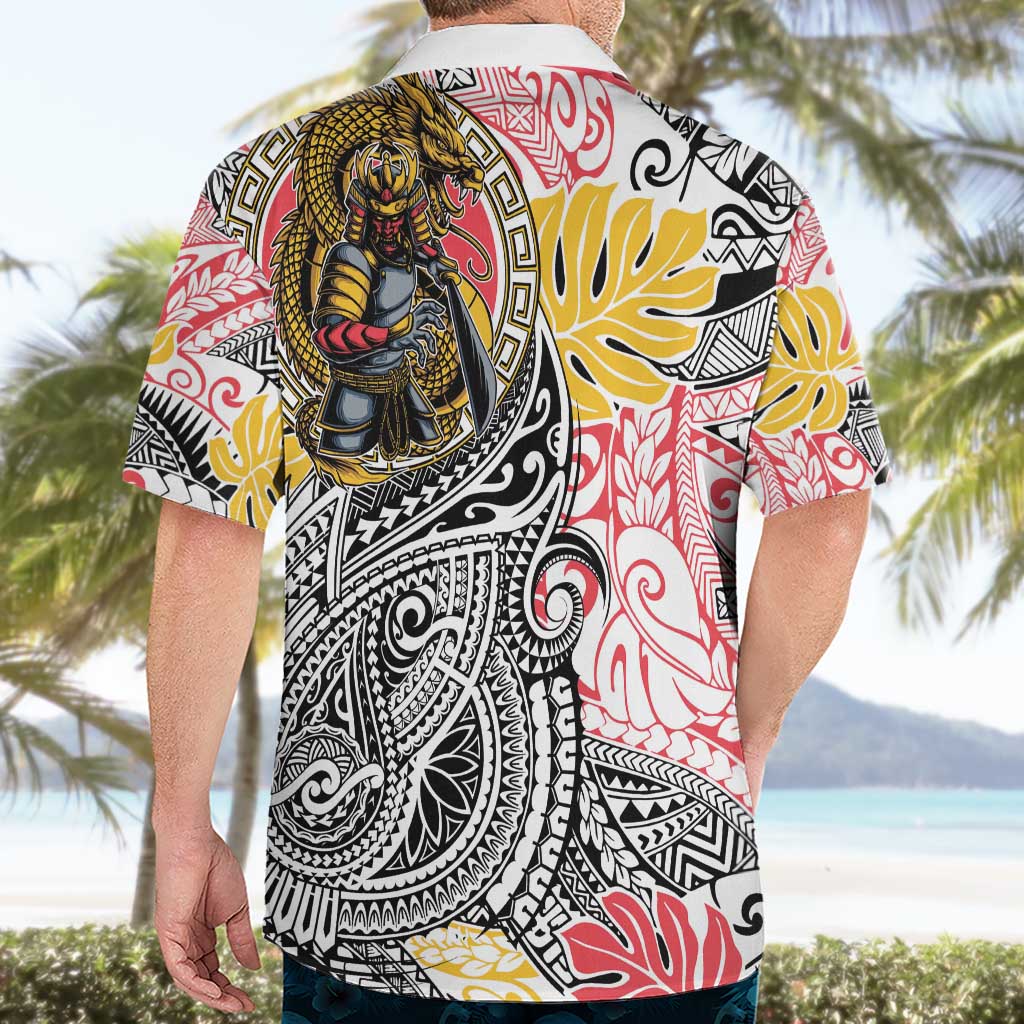 Japanese Samurai Warrior Hawaiian Shirt Colorful Polynesian Tattoo Style LT9 - Polynesian Pride
